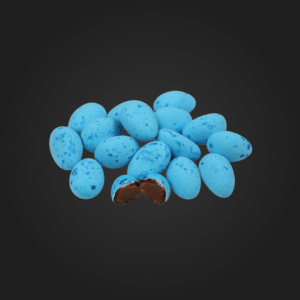 Ouă cu ciocolată albastră