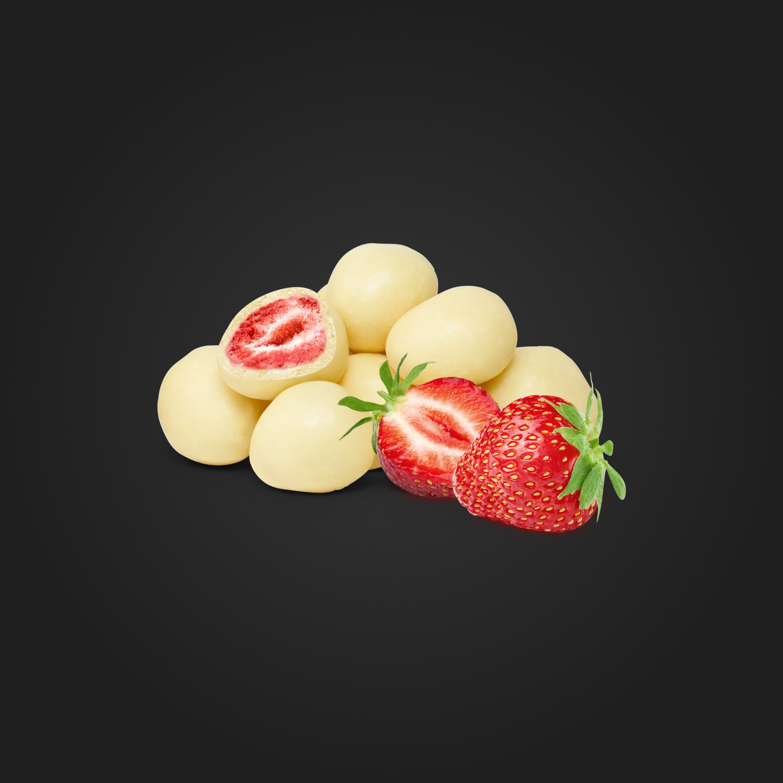 Drajeuri căpșună în ciocolată albă